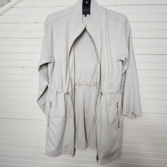 Lafayette 148 Modal Blend Zip Front Utility Jacket Size S - Picture 1 of 12